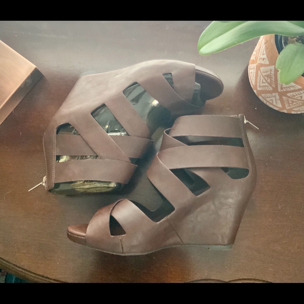 Brown Wedge Heels